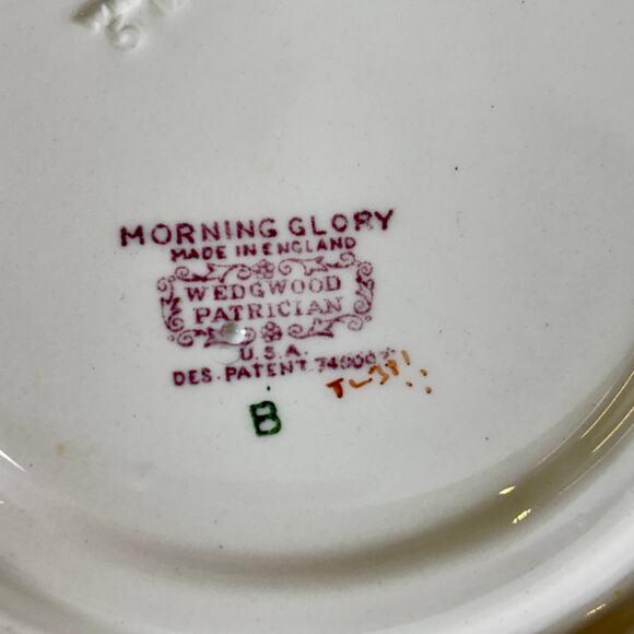 Wedgewood Patrician China Morning Glory Saucers for Cream Soup Bowls 7" Lot of 6 - Picture 2 of 4